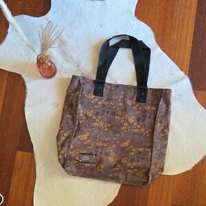 Nike Brown & Mustard Floral Tote Bag